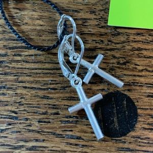 NWT Sterling Silver Cross Earrings